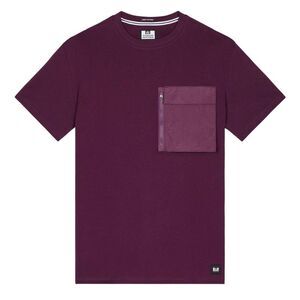 Weekend Offender Mens Takaji Parachute Pocket T-Shirt / Berry